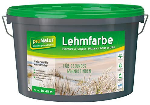 5 Liter pronatur Lehmfarbe Naturfarbe Wandfarbe weiß