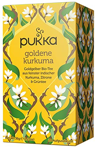 Pukka Tee, Bio-Kräutertee Goldene Kurkuma, 1er Pack, 20 Teebeutel
