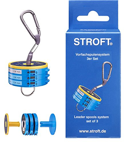 WAKU Stroft Schnur Vorfachspulensystem mit Cutter-Ringen