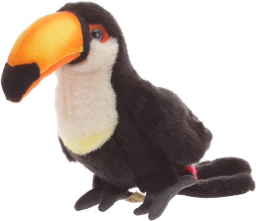 WWF 00780 - Plüschtier Tukan, lebensecht gestaltetes Kuscheltier, ca. 18 cm groß, wunderbar weich und kuschelig, Handwäsche möglich