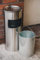 A+R Curvaso Free Standing Stainless Steel Metal Dust Rubbish Bin & Cigarette Ashtray Stand
