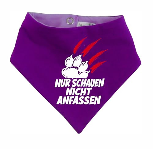 Hunde Wende- Halstuch Multicolor (Fb: lila-Flieder) (Gr.2 - HU 31-35 cm) Nur schauen Nicht anfassen