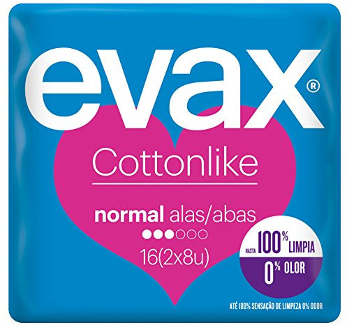 EVAX Cottonlike Normal Compresas con Alas - 16 unidades