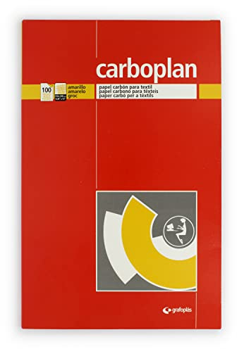 Grafoplás | Scatola da 100 fogli di carta carbone giallo | 21x33cm | Perfetto per il trasferimento di modelli tessili | Carboplan