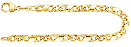 EDELIND Echtgold Armband Herren Damen 333 585 Gold 4.9 mm Armkette Dollarkette 8 14 Karat Gelbgold Bracelet für Männer Goldarmband mit Schmuck Geschenkbox