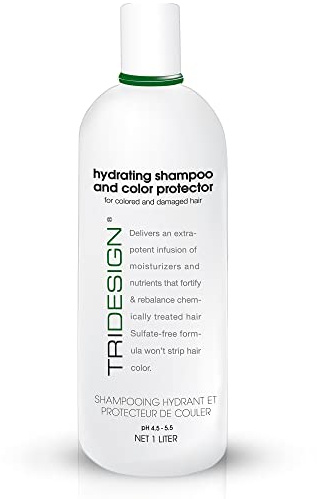 TRIDESIGN Hydrating Shampoo for Color Treated Hair, Sulfate and Paraben Free Color Care Treatment, Concentrated Hair Color Shampoo, Gently Cleanses -33.8 Fluid Ounce