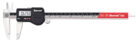Starrett Stainless Steel IP67 Electronic Slide Caliper - 0-8 Range, .0005 Resolution, LCD Display, Fine Adjustment, Slide Lock, in/mm Conversion - 798A-8/200