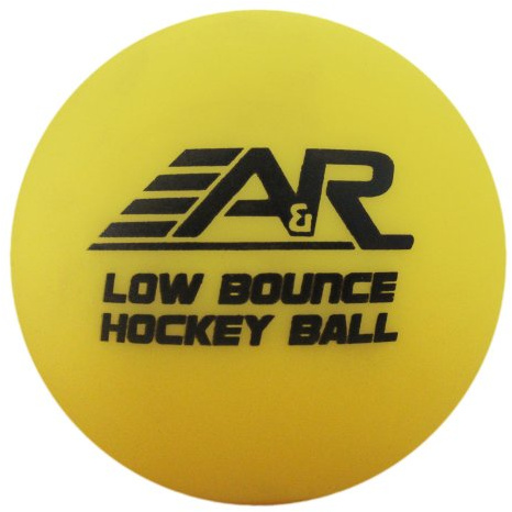 A&R LBYBALL - Palla da hockey da strada, a basso rimbalzo, colore: giallo, taglia unica