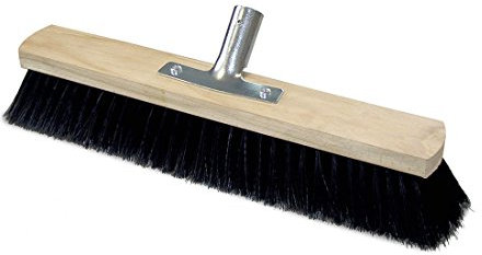 Nölle Saalbesen (Besen / Zimmerbesen) mit Metallstielhalter - Qualitätsmischung, 80cm - 236803, Schwarz