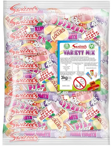 Swizzels Bulk Sweets Variety Mix Vegetarian Mixed Sweets and Lollipops Bag 3kg | Family Favourite Pick and Mix Sweets Ideal for Party Bags, Birthdays, Halloween & Christmas