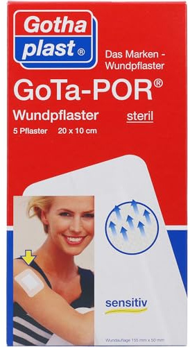 GoTa-POR Wundpflaster steril 20 x 10 cm, 5 St. Pflaster