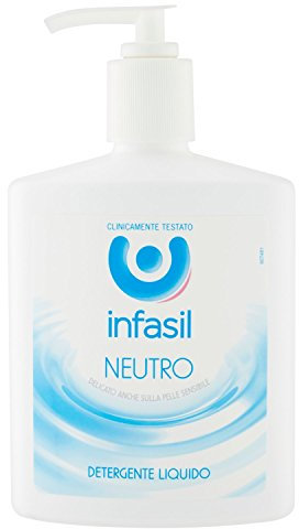 Infasil, Detergente Liquido Neutro, Sapone Liquido Mani per Detersione Quotidiana, Formula con Glicerina Naturale, Adatto a Pelli Sensibili, 1 Confezione da 300 ml