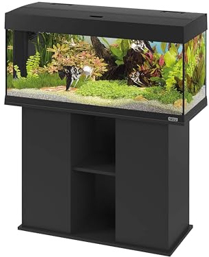 Ferplast Mobile supporto per acquario STAND DUBAI 100 con ante e ripiani, Piedini regolabili, Piano resistente all'acqua, 101 x 41 x h 73 cm, Legno Nero