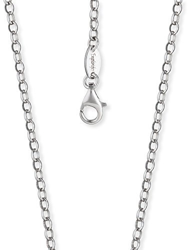 Engelsrufer Ankerkette aus 925er Sterling Silber, 60 cm, rhodiniert, mit Karabinerverschluss