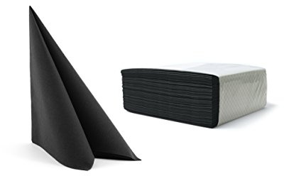 Alvotex Airlaid Servietten 40x40cm 50/1 - BLACK (390)