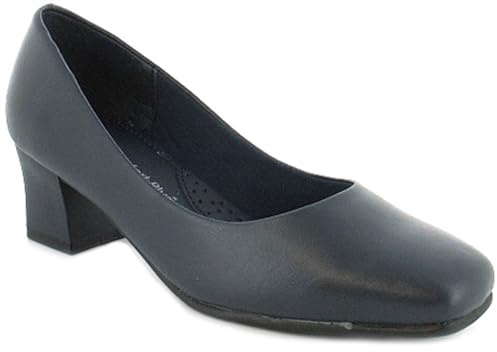 Comfort Plus Carly Womens Court Shoes with Heels Perfect for Work Occasion wear or Evenings Out on the Town - Stylish and a Comfortable Ladies Shoes Blue 5 UK