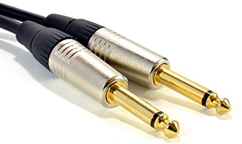 kenable Plaqués Or Mono 6,35 mm Jack Fiches Guitar/Amp/Instrument Faible Bruit câble Cordon 5 m [5 mètre/5m]