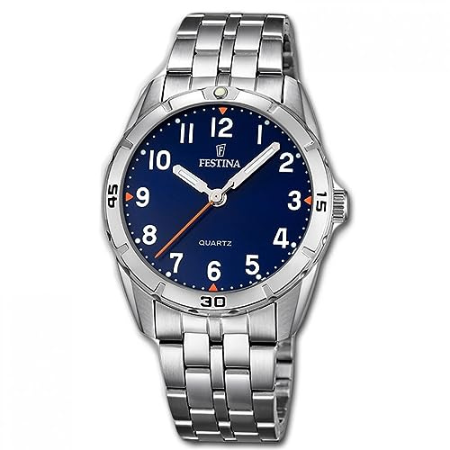 Festina Orologio Bambino Analogico Acciaio Inox 316L Argento - Movimento al Quarzo - Orologio Bambino - Vetro Minerale Alta Resistenza - Impermeabile 5 ATM F16907/2
