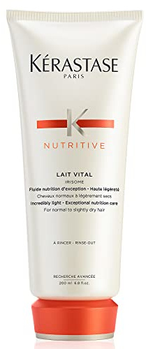 Kérastase Haarspülung für feines, normales bis trockenes Haar, Leichte und nährende Pflege für mehr Glanz, Lait Vital Conditioner, Nutritive, 200 ml