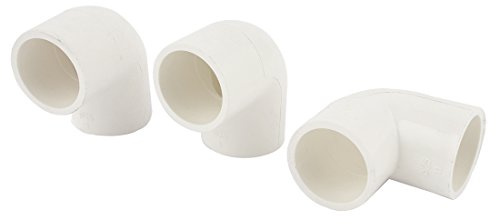 sourcing map 3 Stk U-PVC 25 mm Loch Dmr. 90 Grad Ellenbogen 2 Wege Rohr Anschluss weiß de