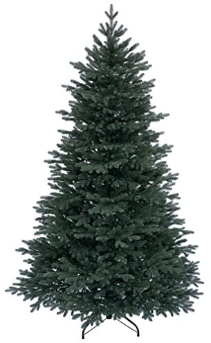RS Trade 1418 Premium Nordmanntanne 100% Spritzguss 180 cm Weihnachtsbaum künstlich (Ø ca. 120 cm) mit ca. 3245 Spitzen, schwer entflammbar, Schnellaufbau Klappsystem, inkl. Christbaum Ständer
