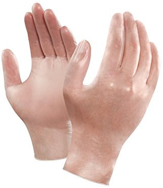 Ansell DuraTouch 34-755 Vinilo Guante contra productos químicos, Tamaño 7.5 (100 Guantes)