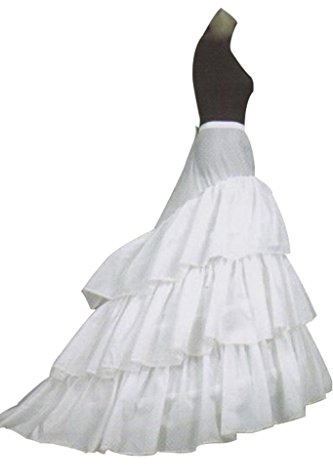 A-Line mujer enagua miriñaque blanca para novia guardainfante de novia enagua falda paseo nupcial de 3 capas vestido de novia accesorios de la boda fiestas de 3 aros, blanco