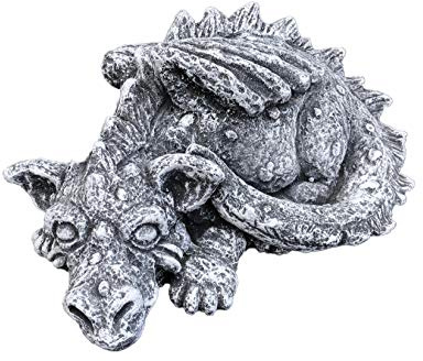 stoneandstyle Steinfigur Drache Flokii, Frost- und wetterfest, massiver Steinguss