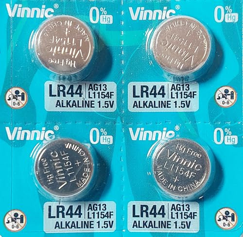 4 Piles Bouton LR44 (Bulk) V13GA AG13 L1154 A76 KA76 DLC 2015