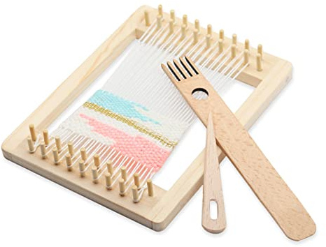 Niktule Weaving Loom Kit Weaving Loom for Adults Kids?Small Loom?Multi-Craft Large Lap Frame Loom Weaving Kit Weave Loom Set Children Blanket Loom Frame 2015cm
