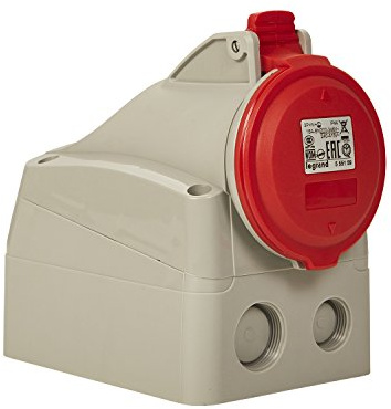 Legrand 555159 Prise saillie fixe P17 IP44 16A, 380V~ à 415V~, 3P+N+T