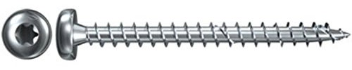 Fischer 652709 Spanplattenschraube Power-Fast 3,0 x 20 Halbrundkopf blauverzinkt Vollgewinde Innenstern TX, 200 Stück