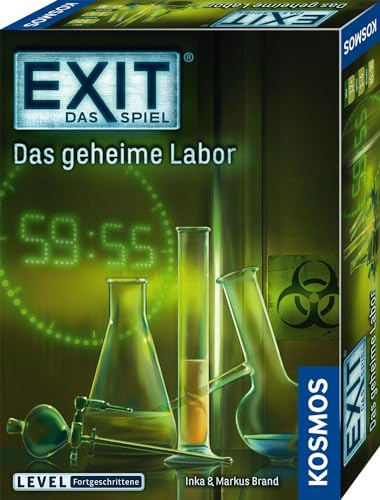 Kosmos 692742 EXIT - Das Spiel - Das geheime Labor, Level: Fortgeschrittene, Escape Room Spiel, EXIT Game für 1-4 Spieler ab 12 Jahre, EIN einmaliges Gesellschaftsspiel