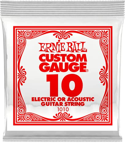 Ernie Ball 1010 Slinky Plana Cuerda para Guitarra Electrica 0.10
