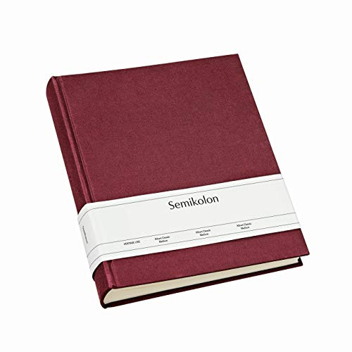 Semikolon - Classic Medium Photo Album, 80 Cream Pages, Burgundy