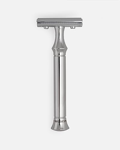 G&F Timor® Rasierhobel 1920 mit langem Edelstahlgriff 100 mm, geschlossener Kamm