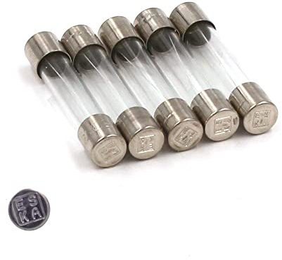 5x Fusible temporisé (T) en verre 500mA / 250VAC 6.3x32mm