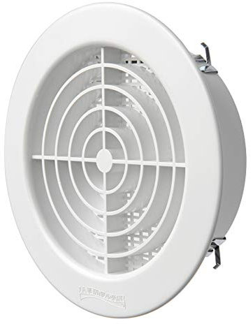 First Plast Grille ronde a encastr. avec moustiquaire d.125 blanc-pass air 30cm2