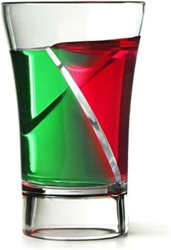 Econ Siptail Twister Shot Glass 1oz / 30ml - Case of 60 | Plastic Twisted Shot Glasses - Holds 2 x 15ml Shot | Siptail Mini Twisted Cocktail Double Shot Glasses