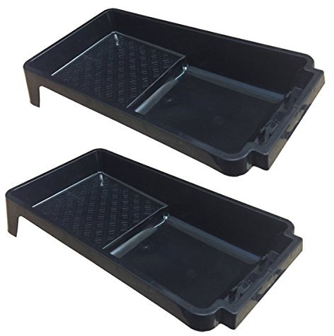 (PACK OF 2) 4 Professional Paint Roller Trays for Decorators or Home DIY (100mm)