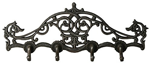 Luxus Pur UG Kleine Garderobe 4 Haken Nostalgie Antik Design Hakenleiste Barock Verzierungen