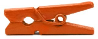 LWR CRAFTS Wooden Mini Clothespins 200 Per Pack 1 2.5cm (Orange)