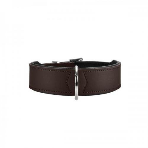 Mühlan Zoobedarf Hunter Halsband Basic 60 Nickel, Hals 47-54 cm braun, Hundhalsbänder, Erziehungshalsband