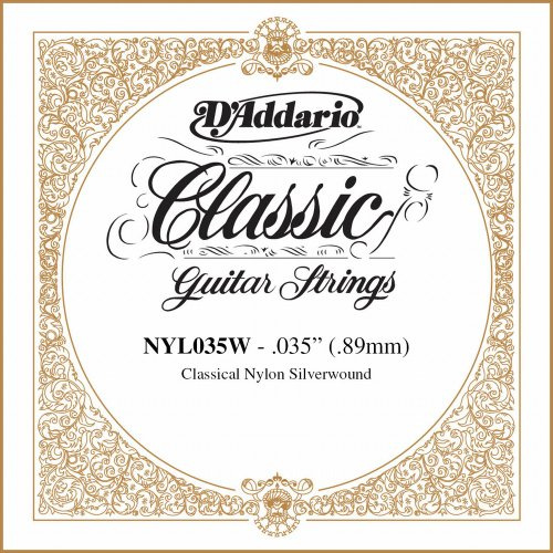 D'Addario .035 Silver Plated Copper Saite für Klassikgitarre