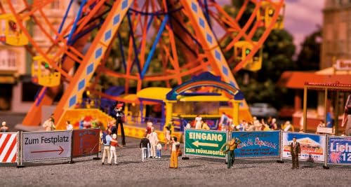 Faller FA140358 - Kirmes - Absperrzäune und Schilder, Weiß