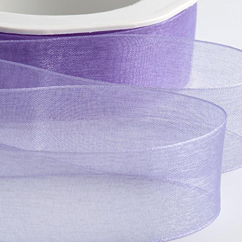 Italian Options Nastro in organza, 25 mm x 20 m, colore: lilla