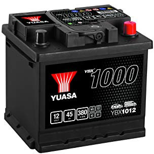 Yuasa YBX1012 12V 45Ah 380CCA Sealed Maintenance Free High Performance Free Car Battery