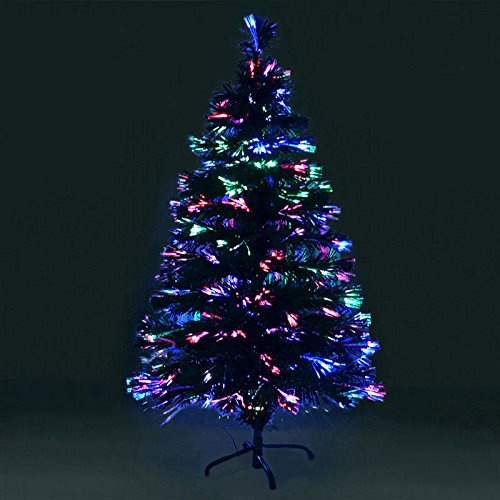 Mercer Leisure 3ft Green Indoor Pre-Lighted Artificial Spectrum Fibre Optic Christmas Tree