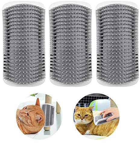 Kätzchen Selbst Pflege Massage Bürste Wand Ecke Bürste Werkzeug Katze Toys | Selbstreinigende Katzenbürste mit Katzenminze Unterstützung für Türen Tisch Wände