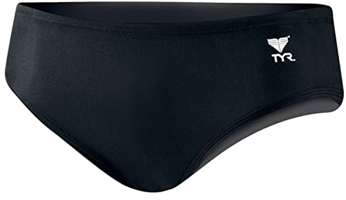 TYR Sport Boys' Solid Racer Swim Suit,Black,26